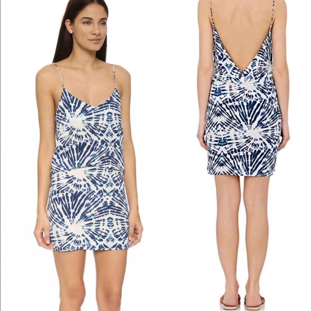 New MIKOH Costa Rica silk Tie dye Beach Mini Dress